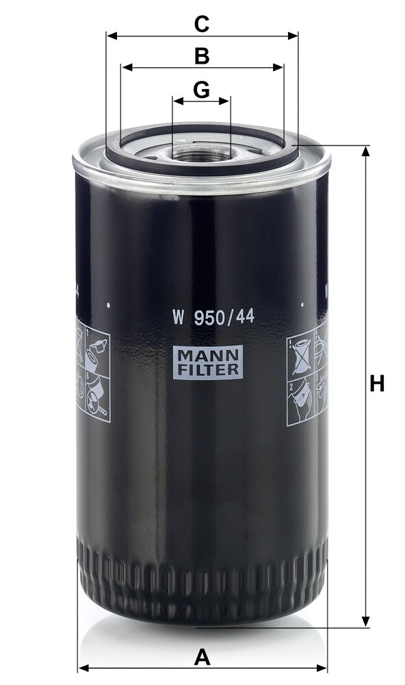 W95044 Mann-Filter Фільтр масла