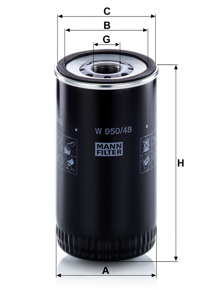 W95048 Mann-Filter Фільтр масла