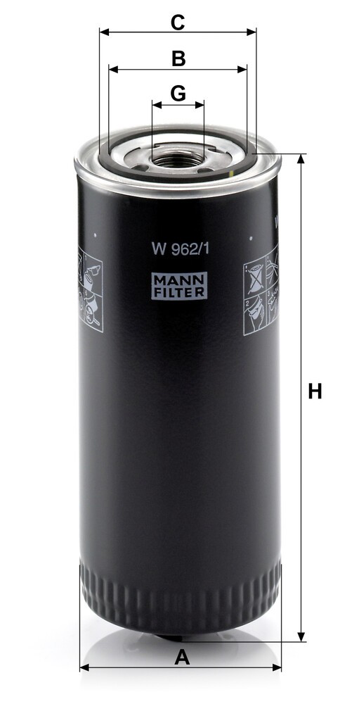 W9621 Mann-Filter Фільтр гідравлічної системи