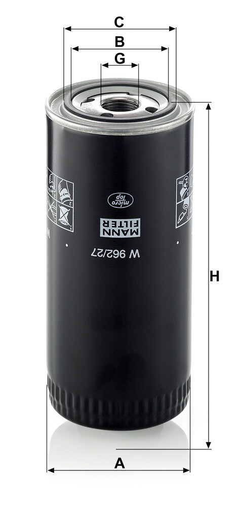 W96227 Mann-Filter Фільтр масла