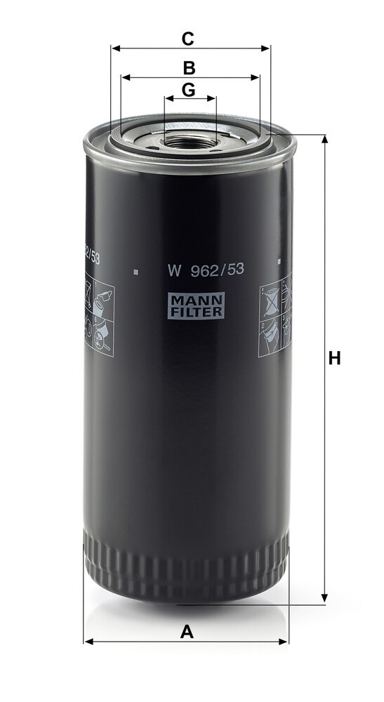 W96253 Mann-Filter Фільтр масла
