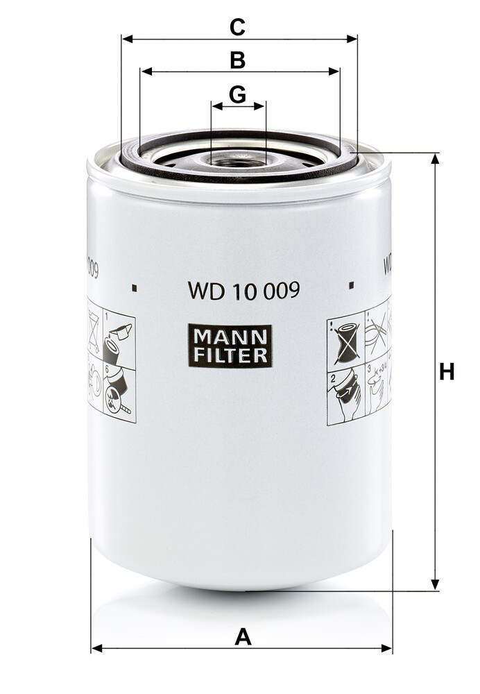 WD10009 Mann-Filter Фільтр масла