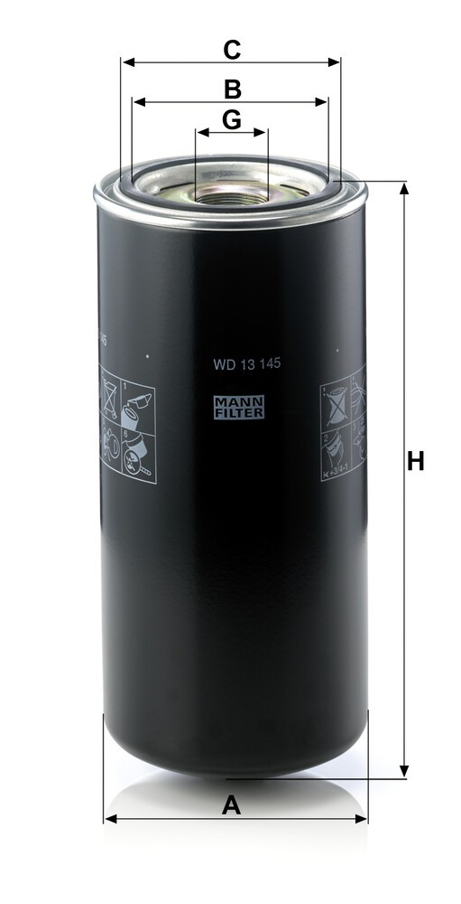 Фільтр гідравлічної системи Mann-Filter WD13145 ціна, від 34.91 USD