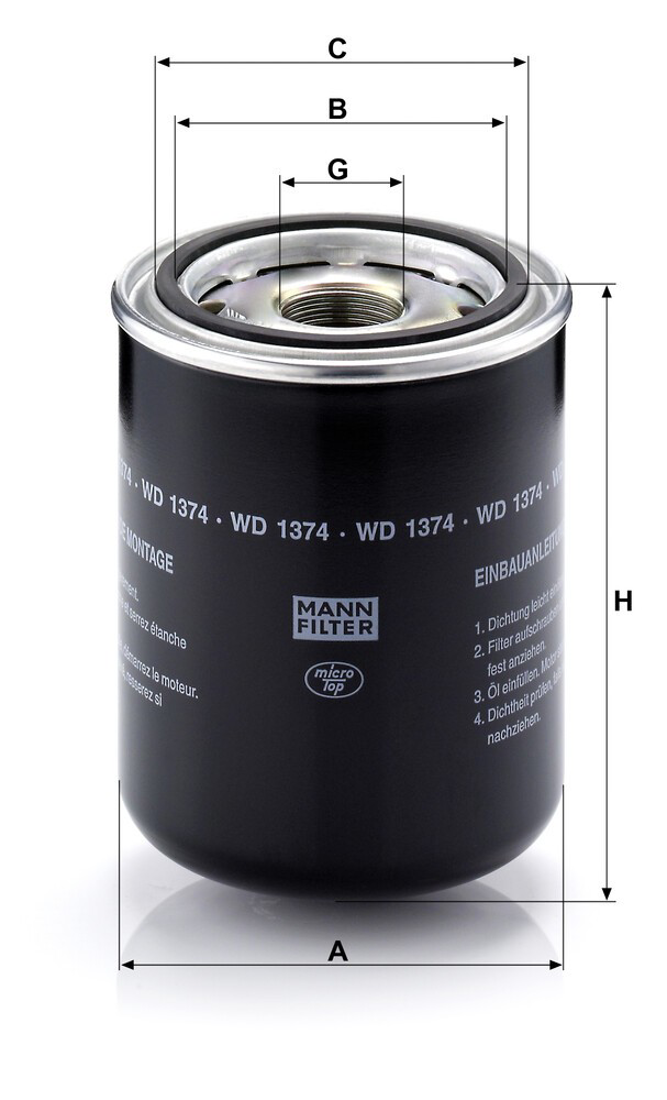 WD1374 Mann-Filter Фільтр масла