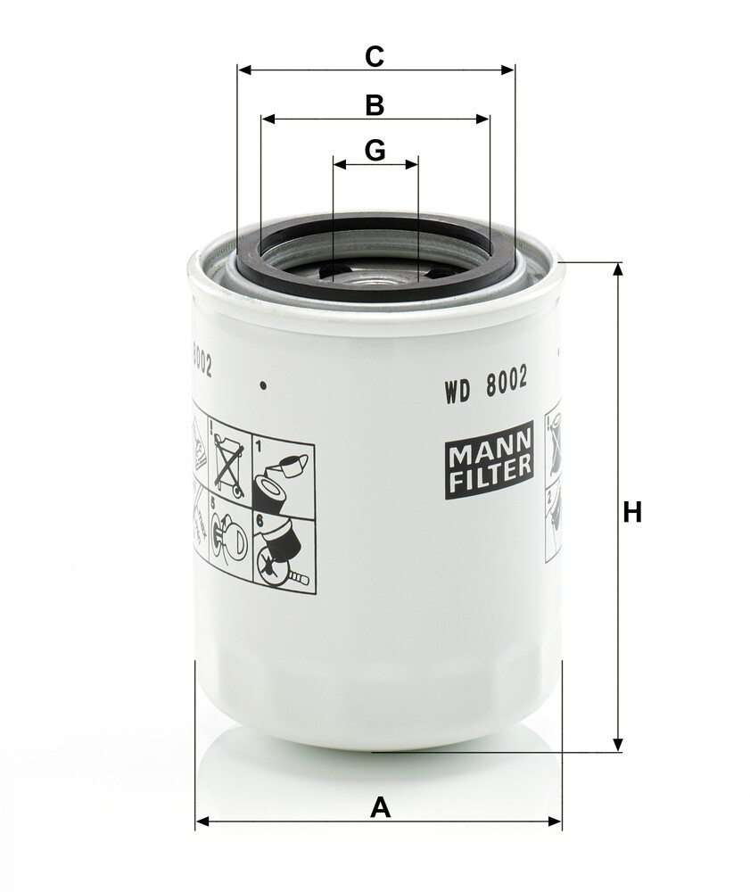 WD8002 Mann-Filter Фільтр масла