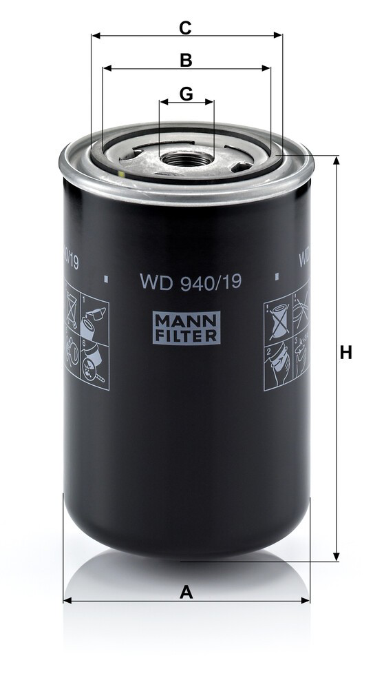 WD94019 Mann-Filter Фільтр масла