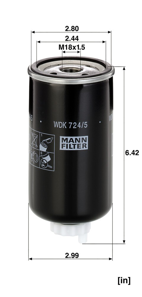 WDK7245 Mann-Filter Фільтр палива
