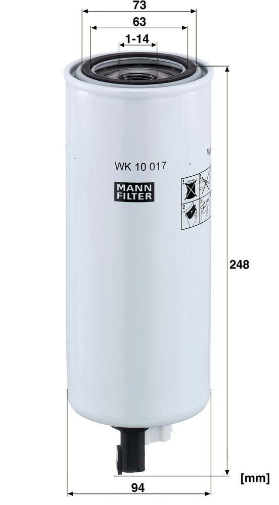 WK10017X Mann-Filter Фільтр палива