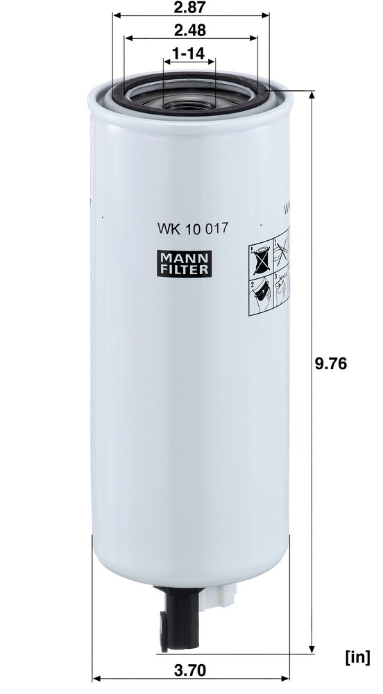 Фільтр тонкого очищення палива Mann-Filter WK10017X ціна, від 34.88 USD