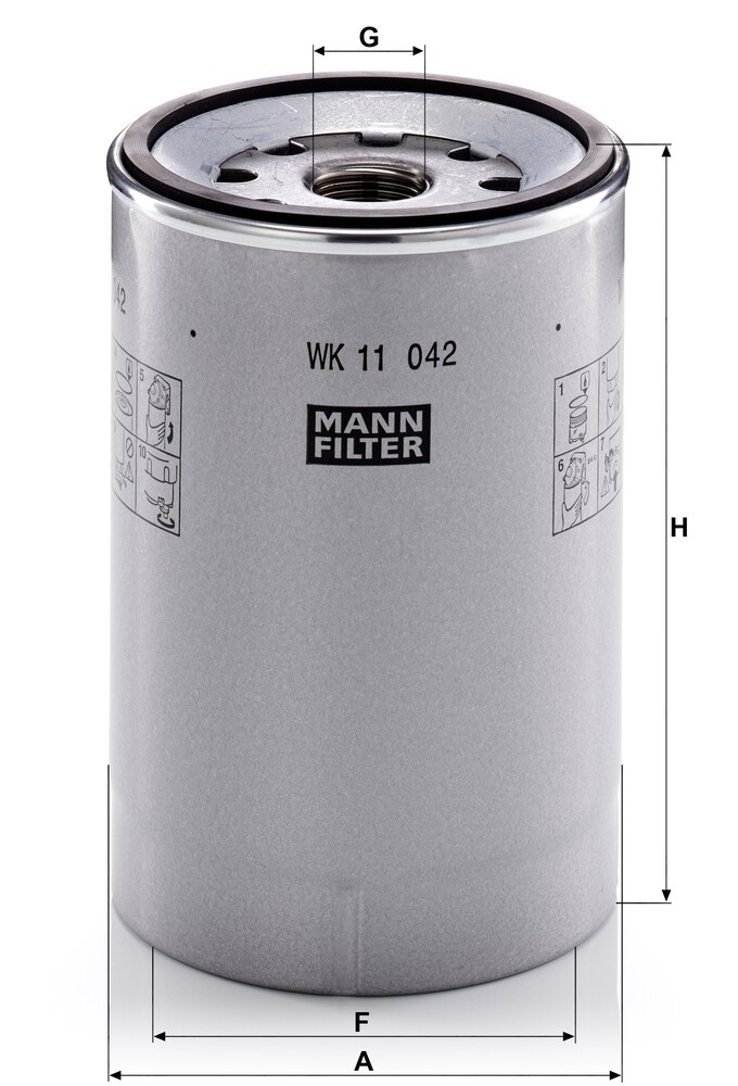 Фільтр тонкого очищення палива Mann-Filter WK11042Z ціна, від 16.23 USD