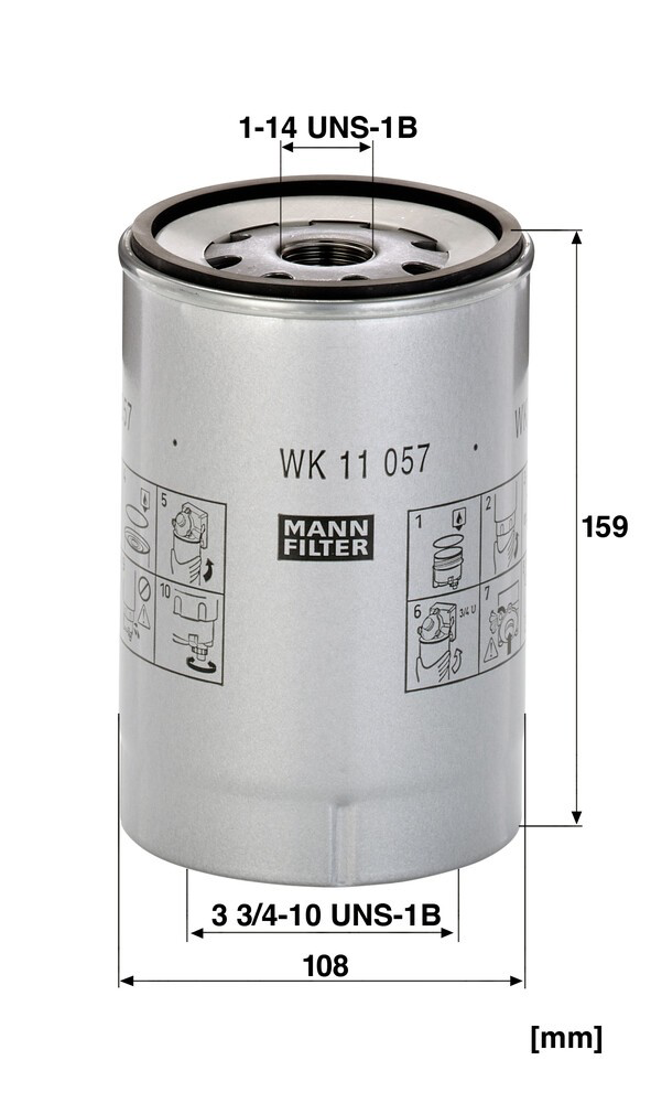 Фільтр тонкого очищення палива Mann-Filter WK11057Z ціна, від 47.99 USD