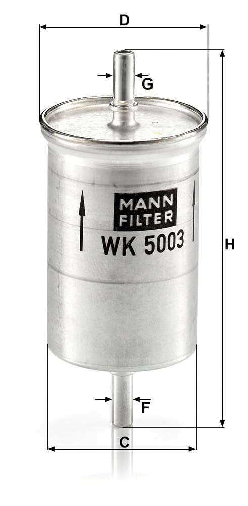 Фільтр тонкого очищення палива Mann-Filter WK5003 ціна, від 13.98 USD
