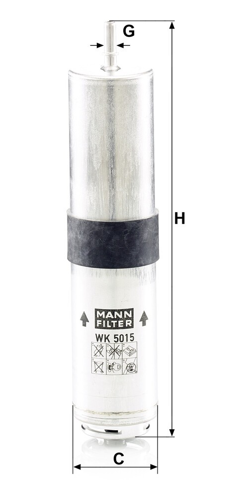 Фільтр тонкого очищення палива Mann-Filter WK5015Z ціна, від 40.26 USD