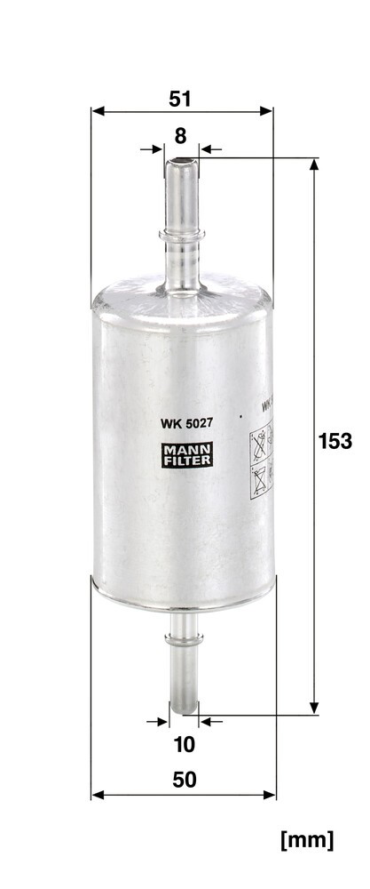 Фільтр паливний Mann-Filter WK5027