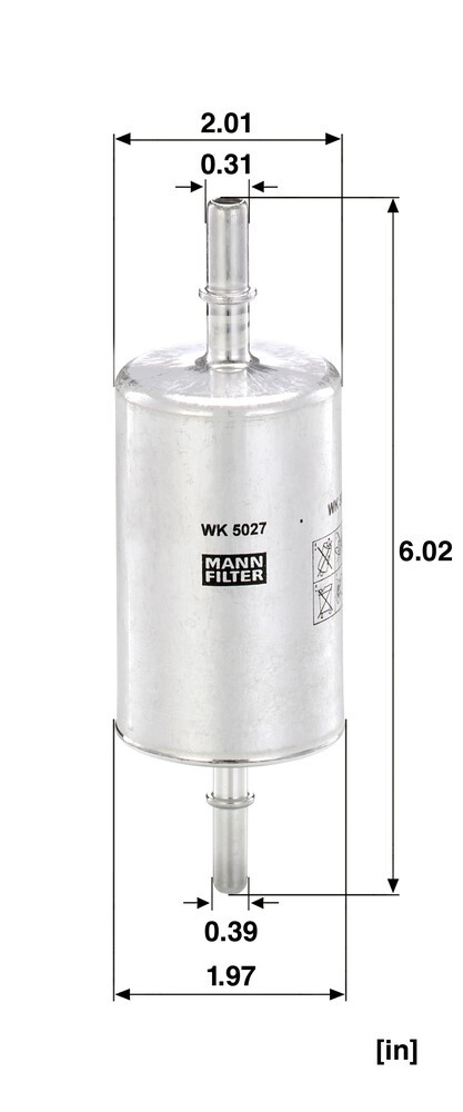 Фільтр тонкого очищення палива Mann-Filter WK5027 ціна, від 14.40 USD