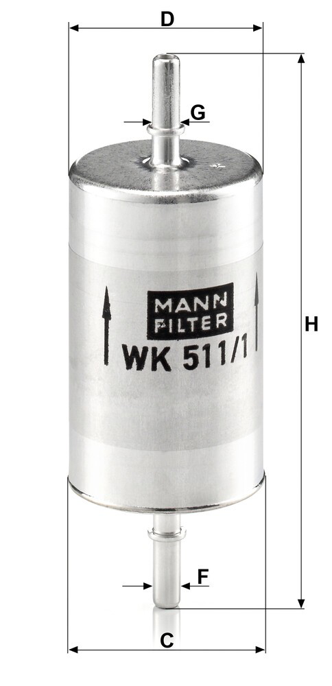 Фільтр тонкого очищення палива Mann-Filter WK5111 ціна, від 26.37 USD