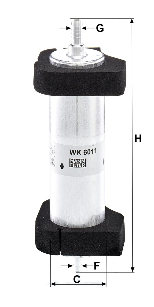 Фільтр тонкого очищення палива Mann-Filter WK6011 ціна, від 23.80 USD