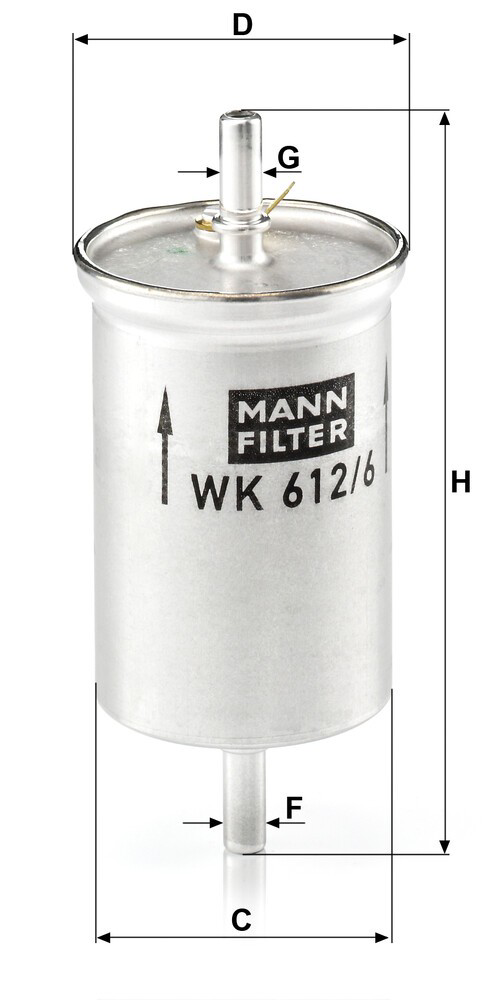 Фільтр тонкого очищення палива Mann-Filter WK6126 ціна, від 14.00 USD