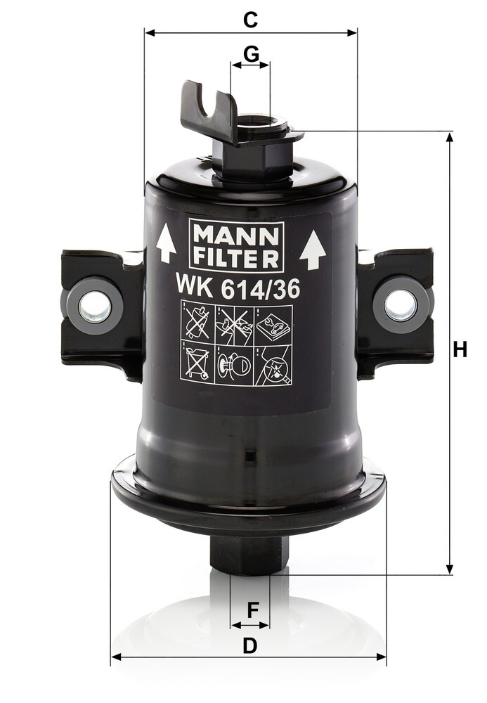 Фільтр тонкого очищення палива Mann-Filter WK61436X ціна, від 6.08 USD
