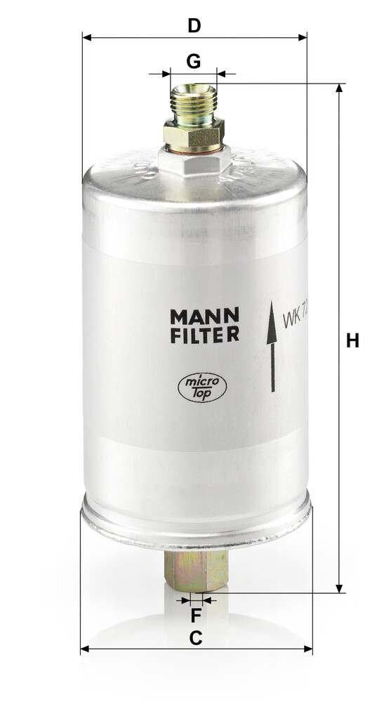 Фільтр тонкого очищення палива Mann-Filter WK726 ціна, від 13.99 USD