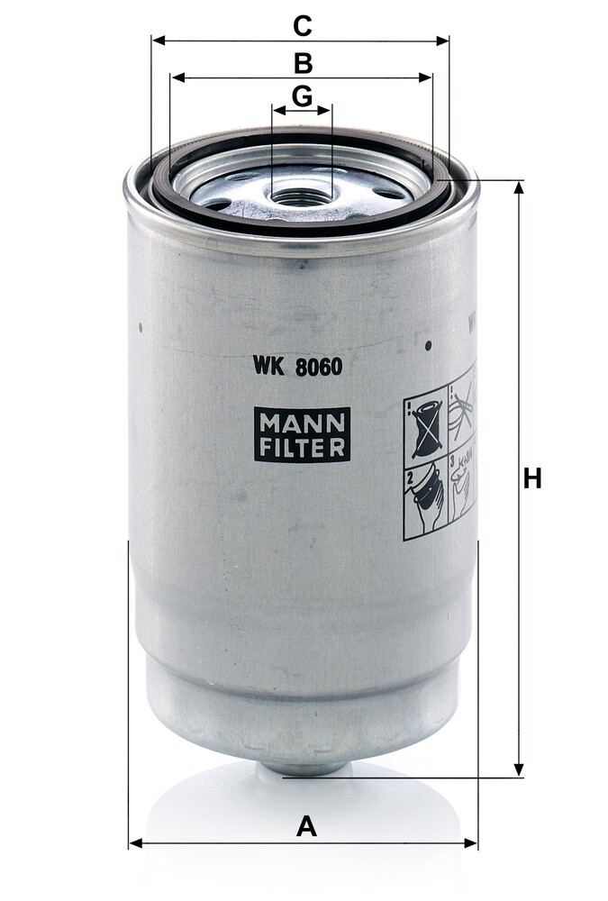 Фільтр тонкого очищення палива Mann-Filter WK8060Z ціна, від 31.28 USD