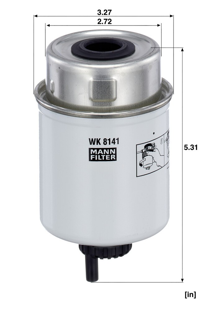 Фільтр тонкого очищення палива Mann-Filter WK8141 ціна, від 20.88 USD