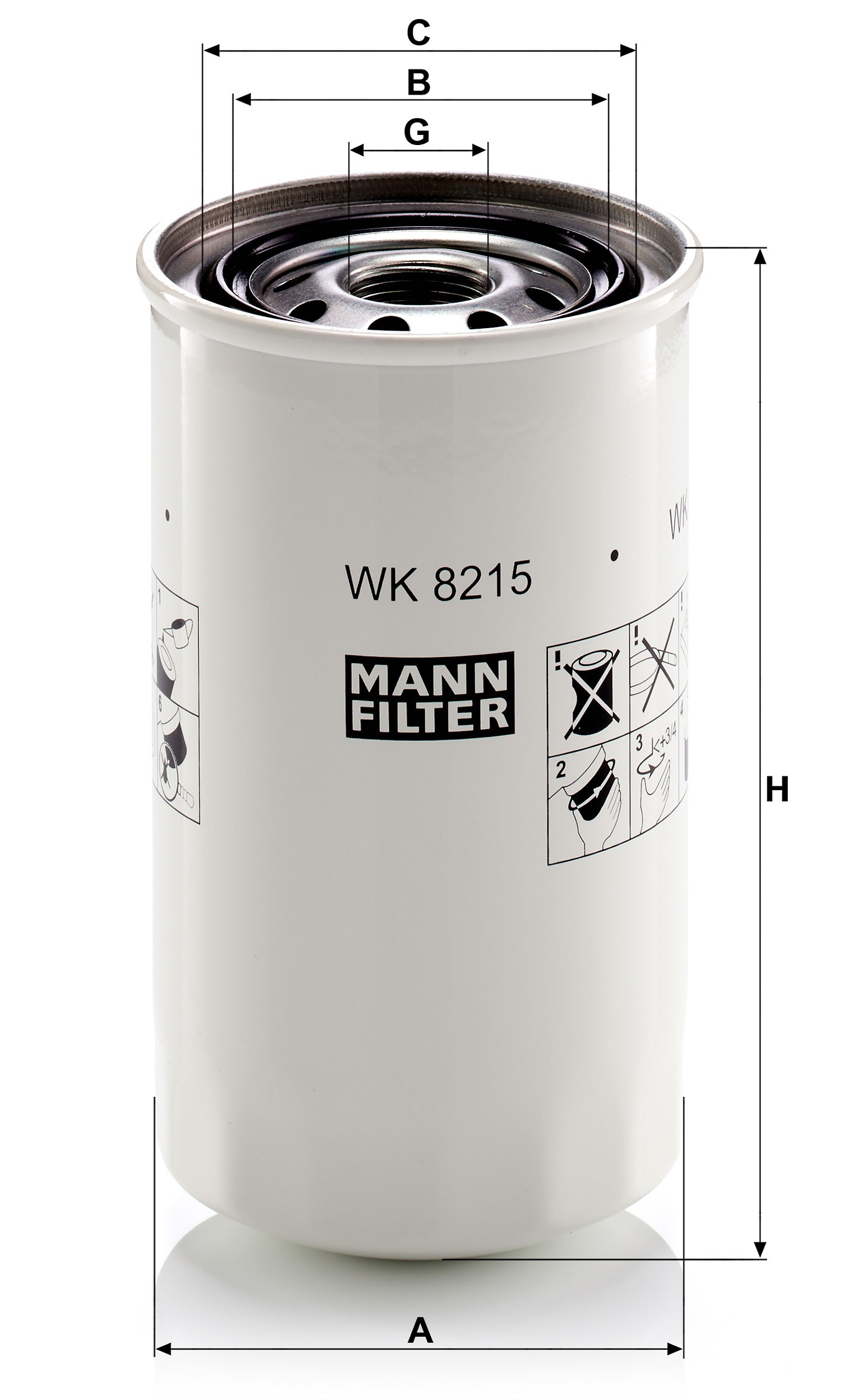 Купити WK8215 Mann-Filter Фільтр-відстійник палива грубої очистки