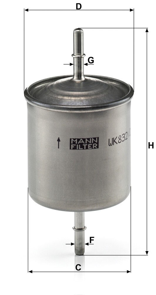 Фільтр тонкого очищення палива Mann-Filter WK8322 ціна, від 30.53 USD