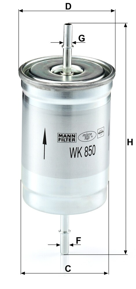 Фільтр тонкого очищення палива Mann-Filter WK850 ціна, від 14.19 USD