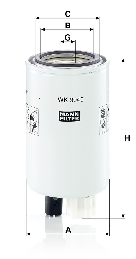 WK9040 Mann-Filter Фільтр палива