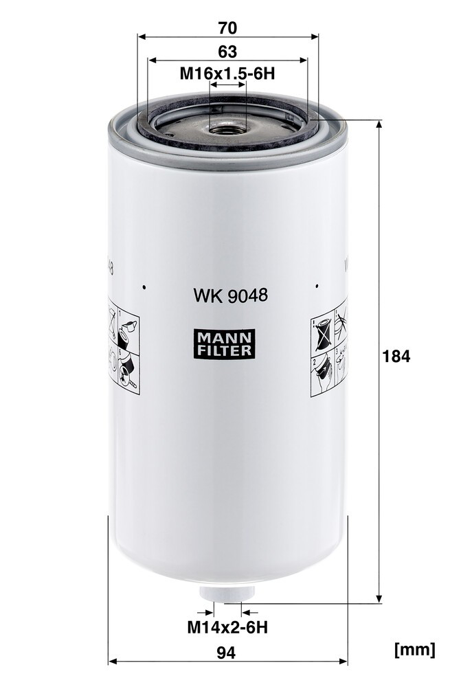 Фільтр тонкого очищення палива Mann-Filter WK9048X ціна, від 29.80 USD
