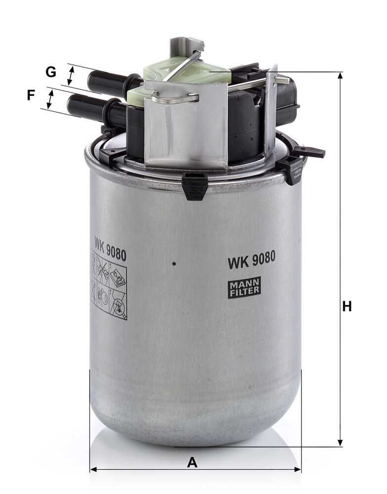 Фільтр тонкого очищення палива Mann-Filter WK9080 ціна, від 52.83 USD