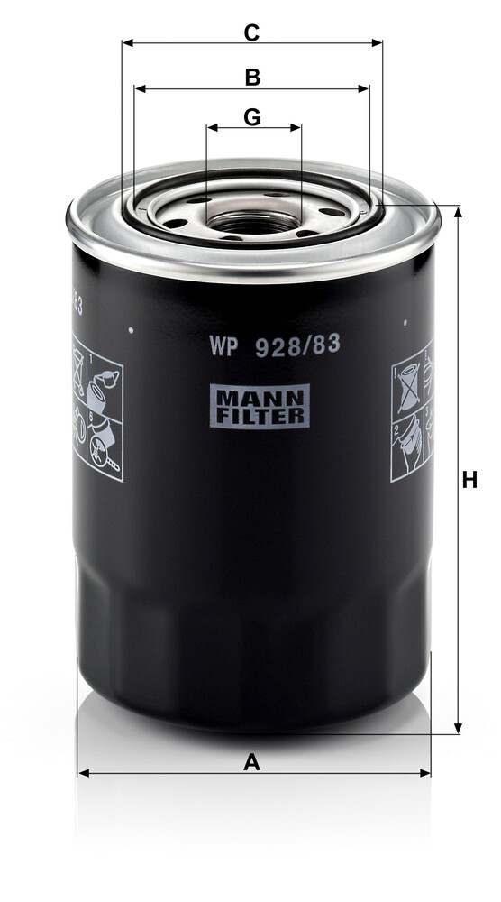 WP92883 Mann-Filter Фільтр масла