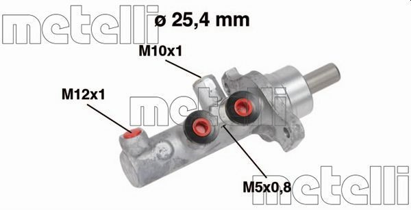 050570 Metelli Циліндр гальмівний, головний