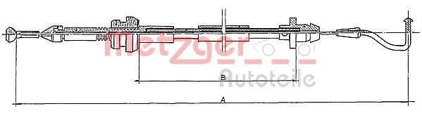 11087 Metzger Трос газу (акселератора)