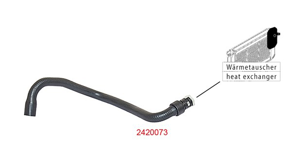 Шланг радіатора опалювача/пічки, подача Metzger 2420073 ціна, від 18.39 USD