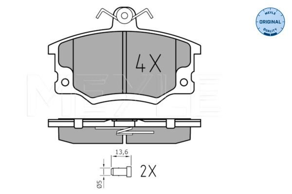 Передні гальмівні колодки на Fiat Uno  146A