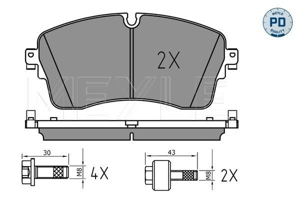 Передні гальмівні колодки на Land Rover Range Rover EVOQUE L551
