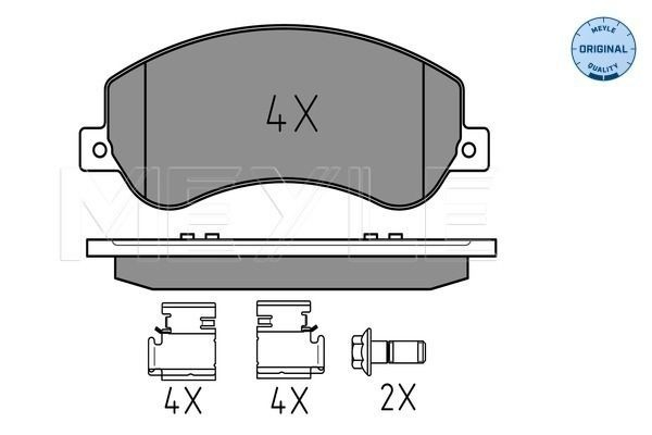 Передні гальмівні колодки на Volkswagen AMAROK  2HA, 2HB, S1B, S6B, S7A, S7B