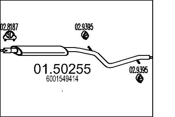 0150255 MTS Середній глушник