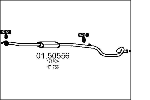 0150556 MTS Середній глушник