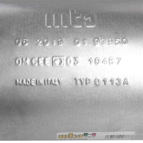 0197950 MTS Глушник, задня частина