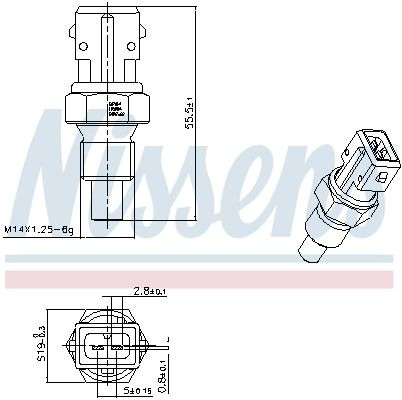 Термодатчик охолоджуючої рідини Nissens 207014 ціна, від 7.37 USD