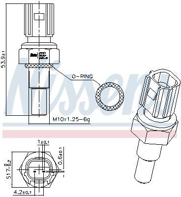 Датчик температури радіатора Nissens 207071 ціна, від 9.81 USD