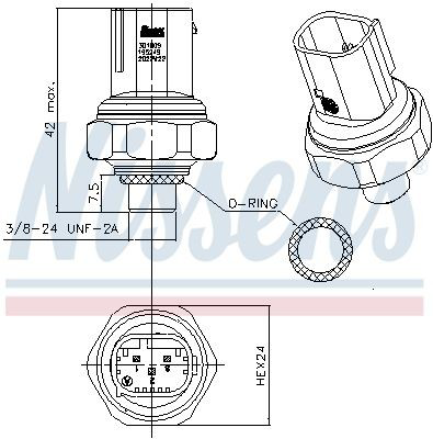 Датчик абсолютного тиску кондиціонера Nissens 301009 ціна, від 19.75 USD