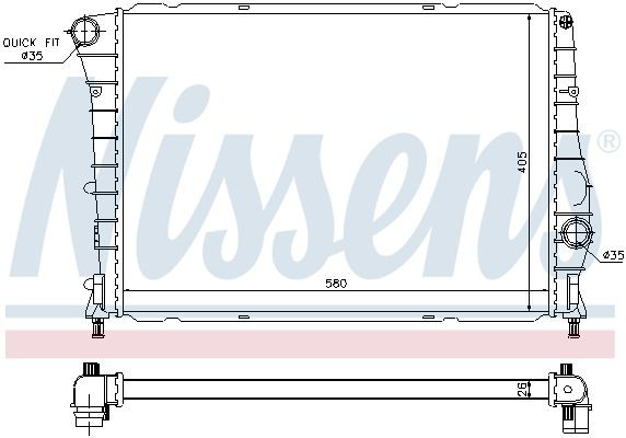 Радіатор основний Nissens 60059 ціна, від 91.66 USD