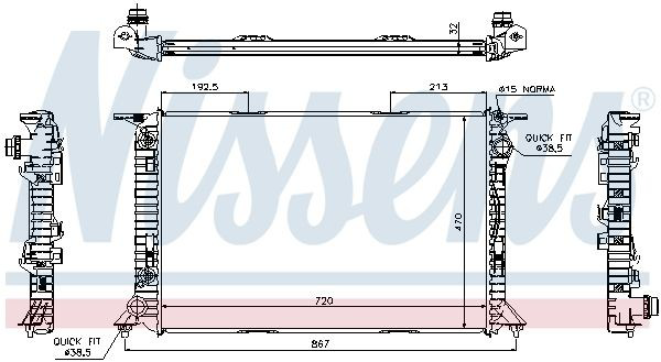 Радіатор основний Nissens 60322 ціна, від 179.90 USD