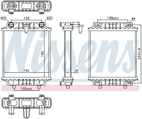 BF0426640008 Bapmic Радіатор охолодження двигуна, додатковий