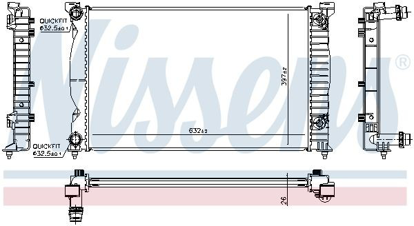 Радіатор охолодження Nissens 60353