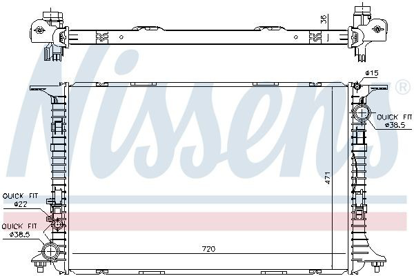 Купити 60359 Nissens Радіатор двигуна